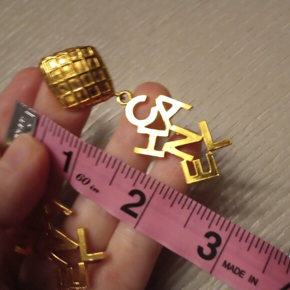 Chanel Vintage Dangle Earrings Clip-On Rare - Picture 6 of 17
